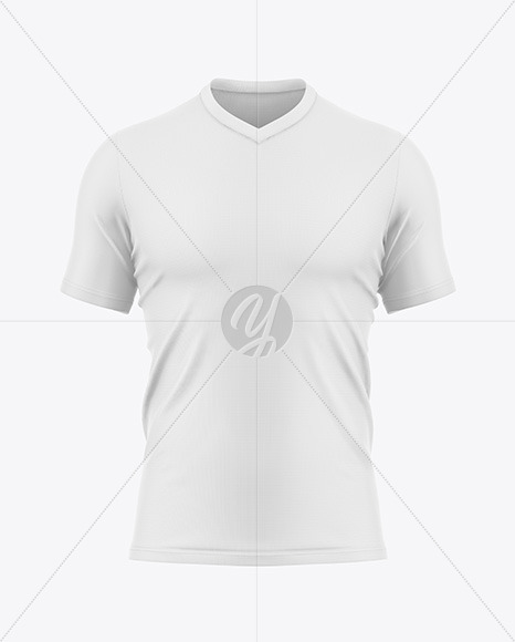 V-Neck T-Shirt Mockup - Front View