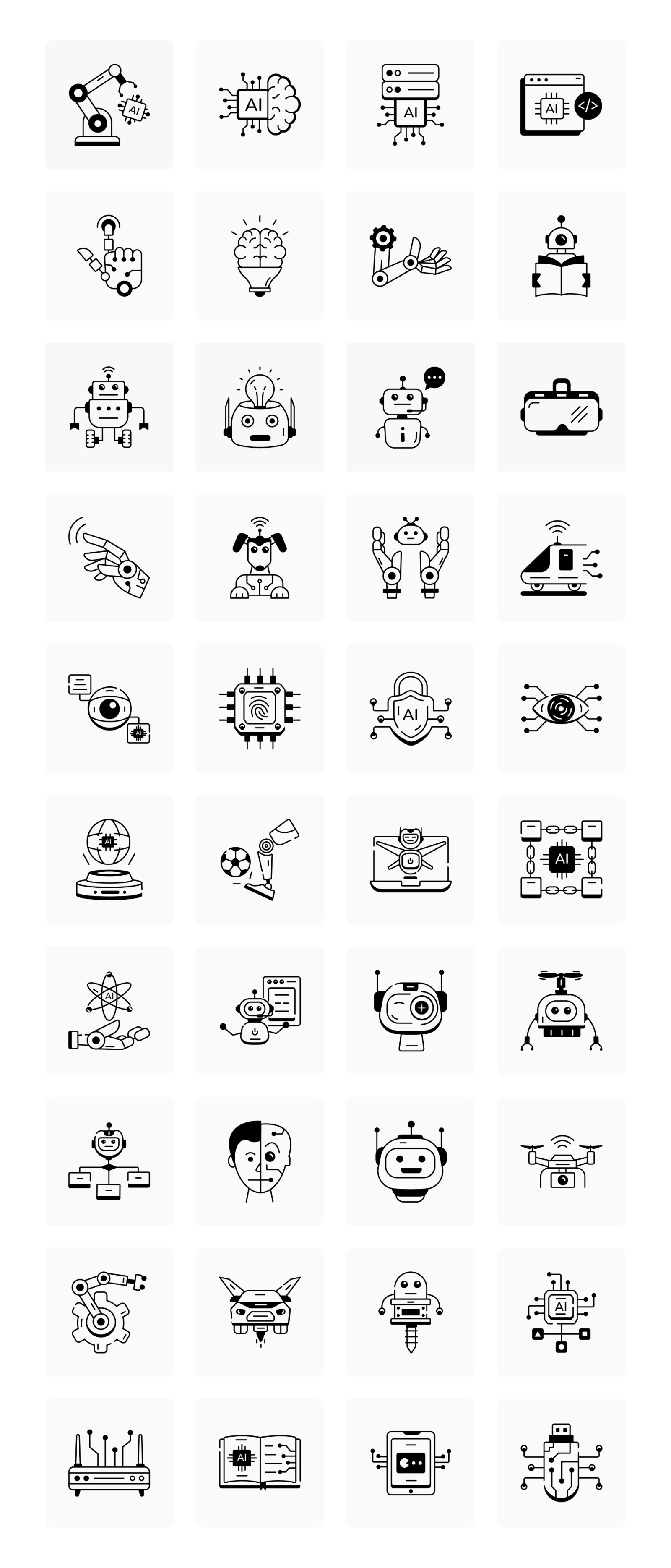 Animated Artificial Intelligence Icons