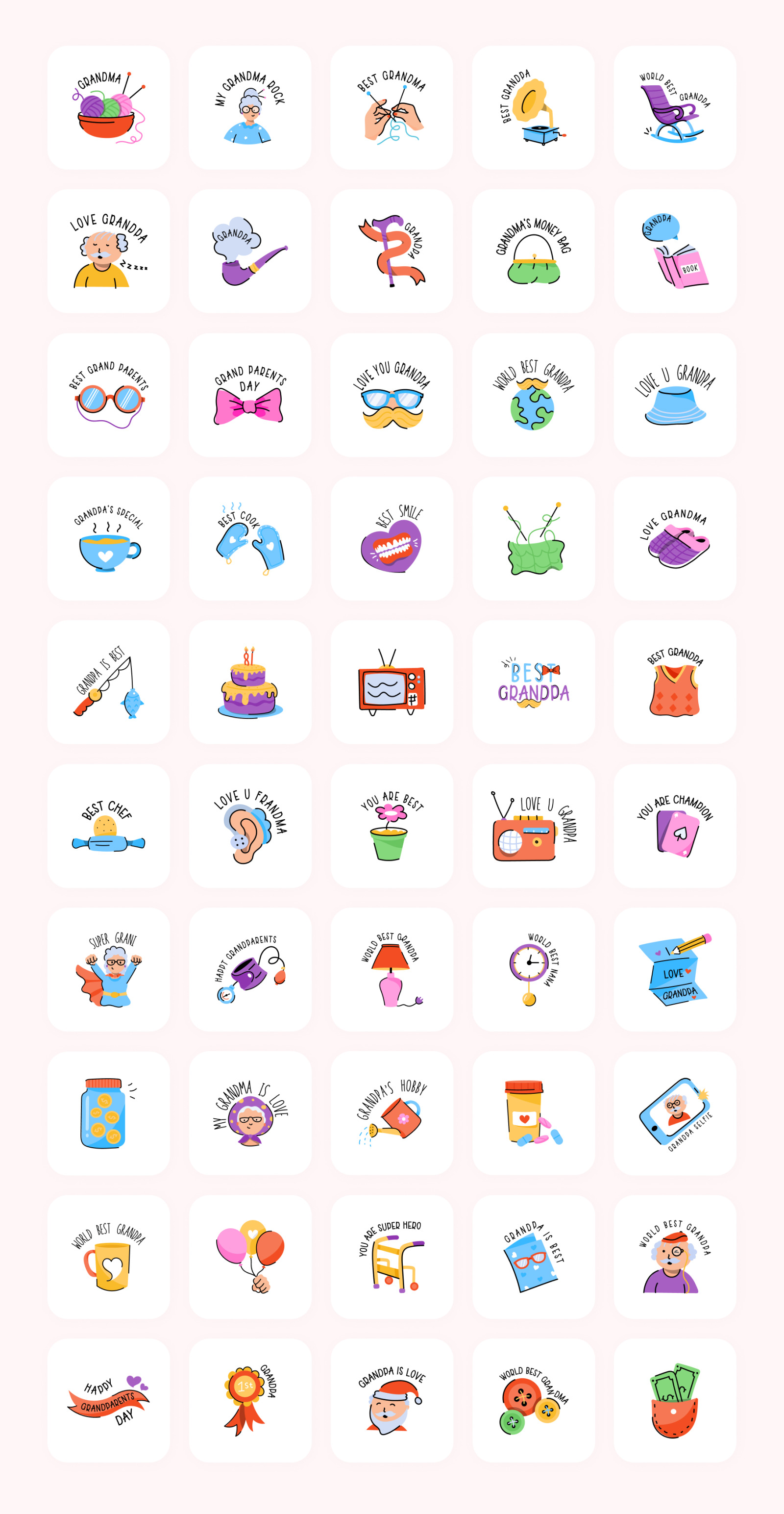 Grandparents Animated Stickers Grandparents Animated Stickers