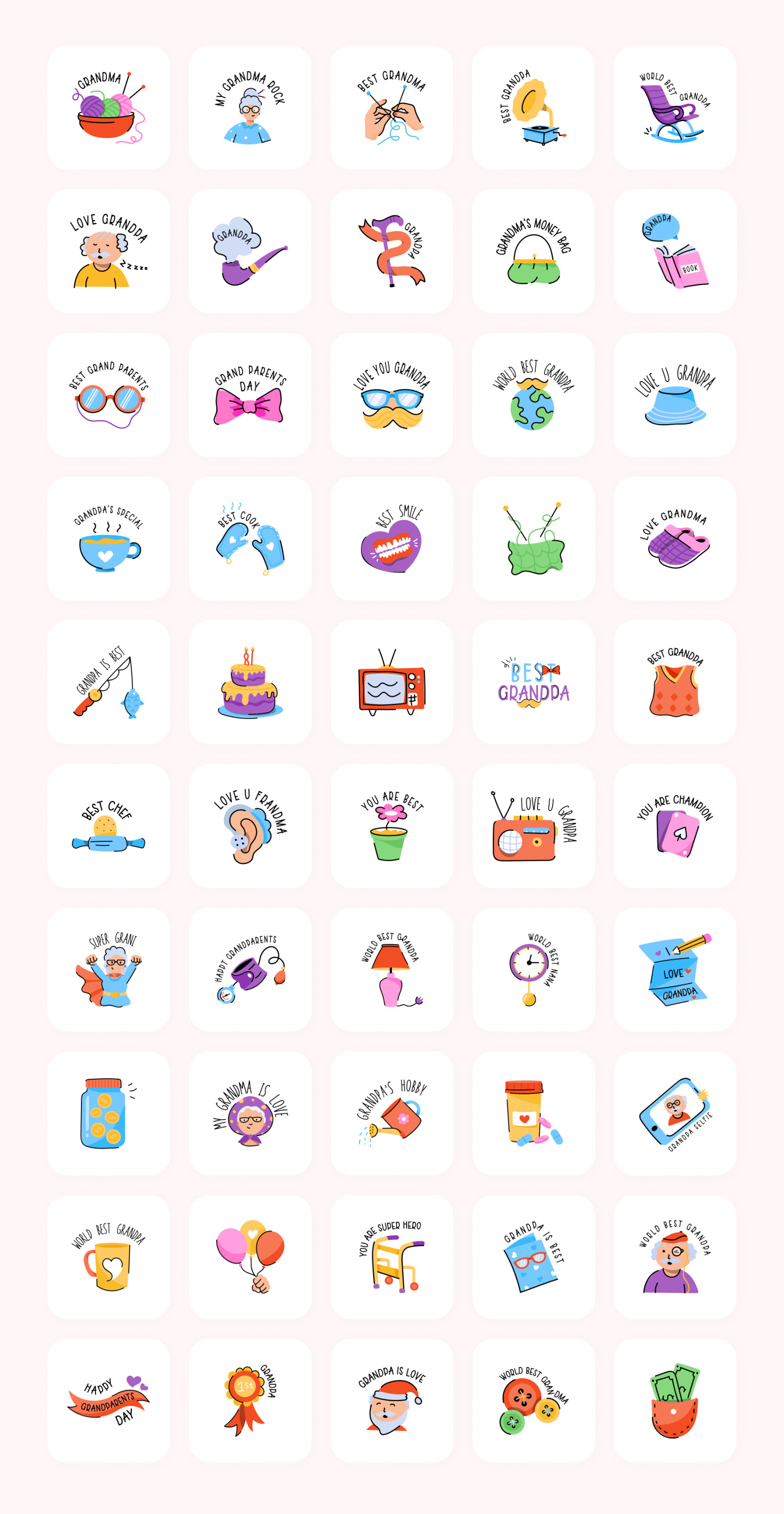 Grandparents Animated Stickers