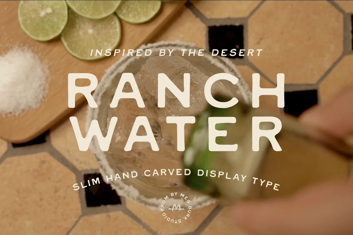Ranch Water Display Type Font Ranch Water Display Type Font