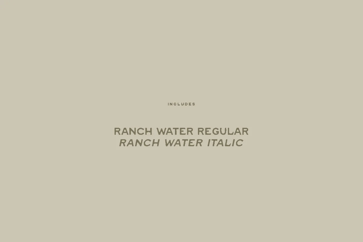 Ranch Water Display Type Font Ranch Water Display Type Font