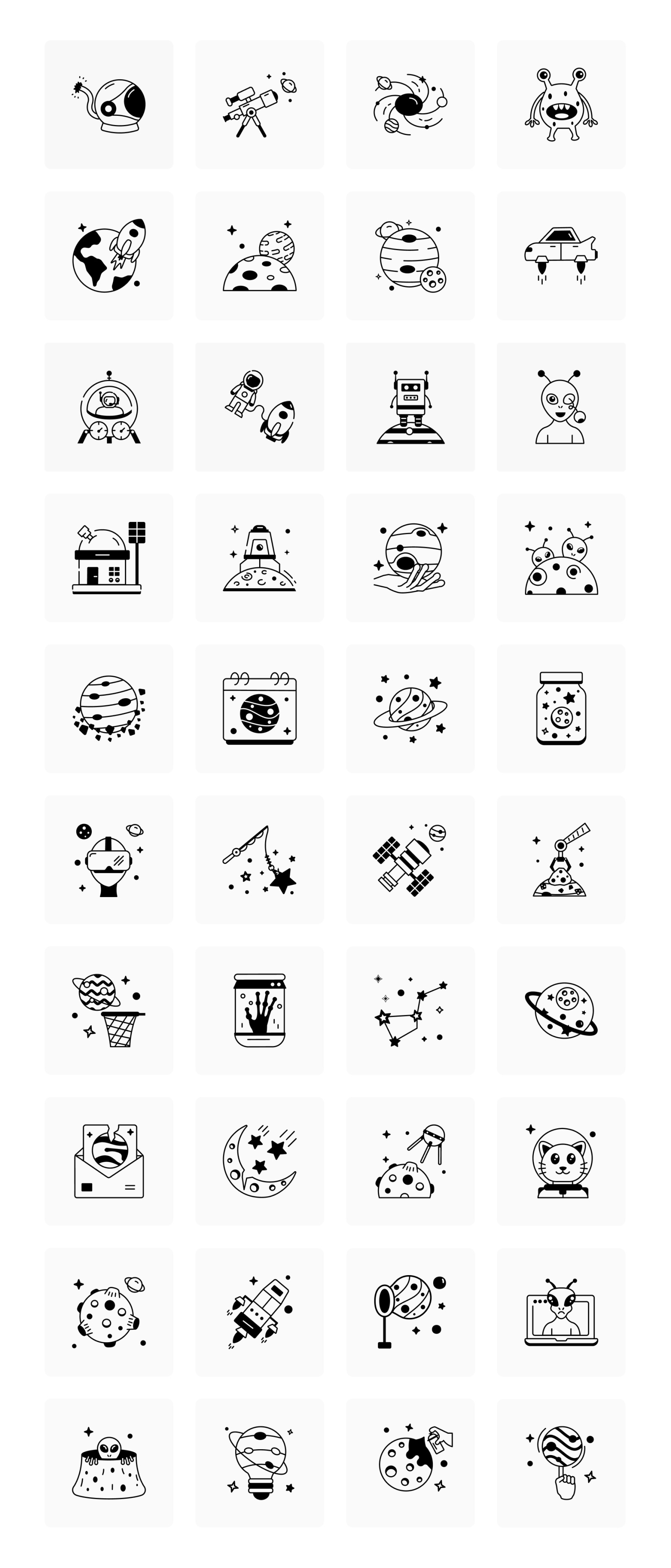 Animated Space and Planet Icons Animated Space and Planet Icons