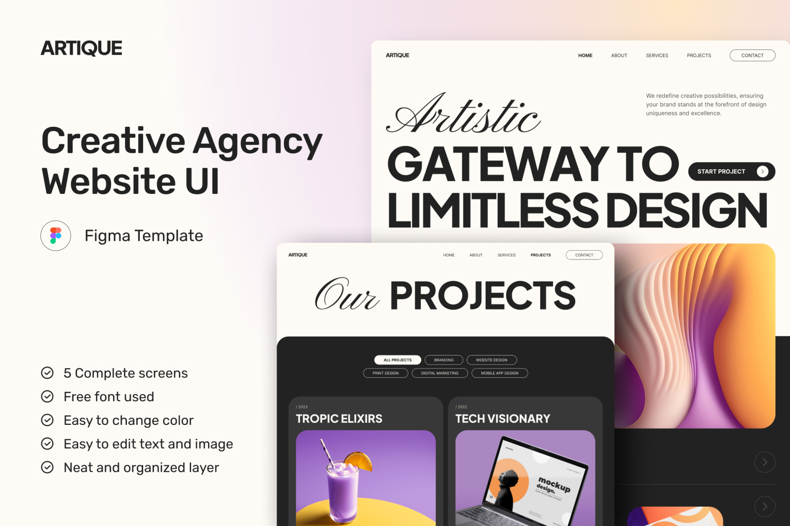 Artique - Creative Agency Website