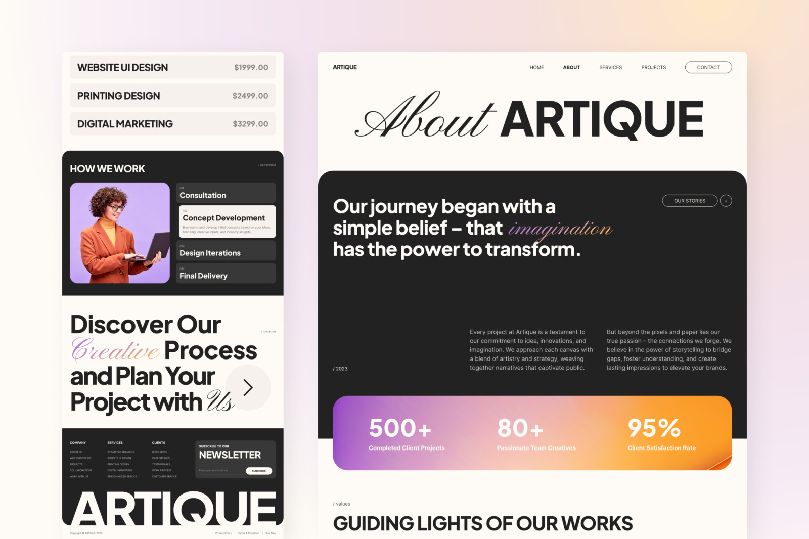 Artique - Creative Agency Website