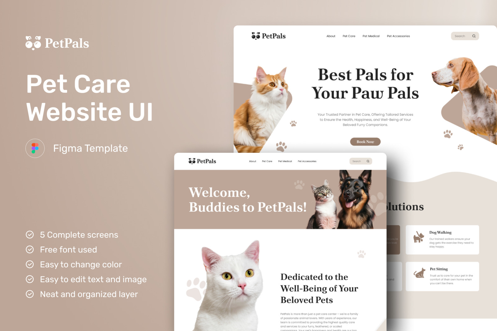 PetPals - Pet Care Website on Yellow Images Creative Store - 132391