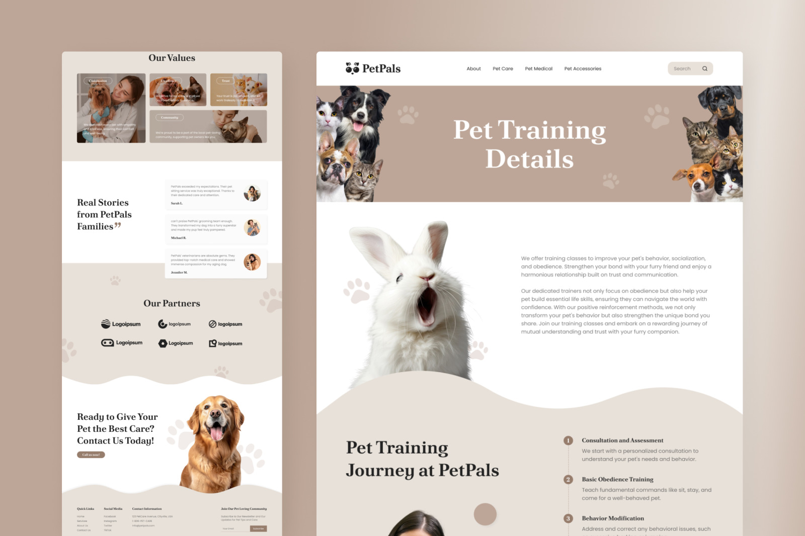 PetPals - Pet Care Website PetPals - Pet Care Website
