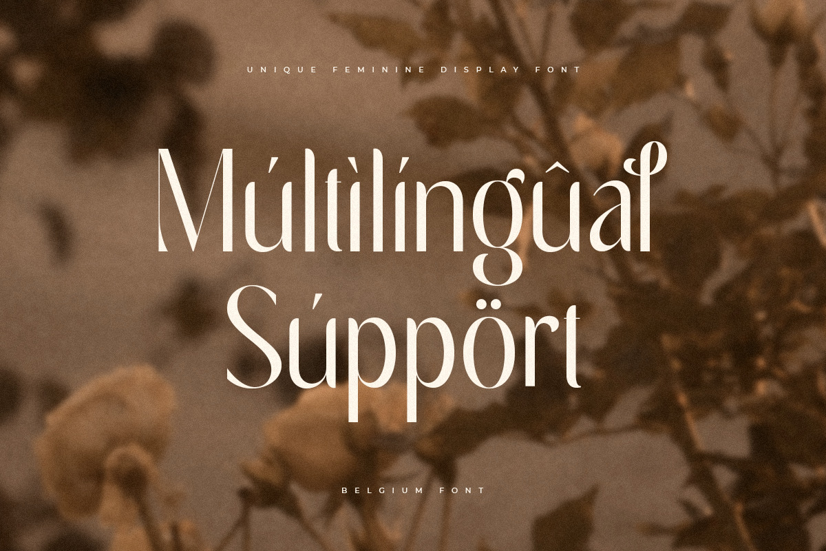 Belgium - Unique Feminine Display Font Belgium - Unique Feminine Display Font