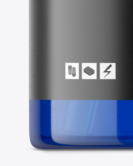 Blue Bottle with Pump Mockup