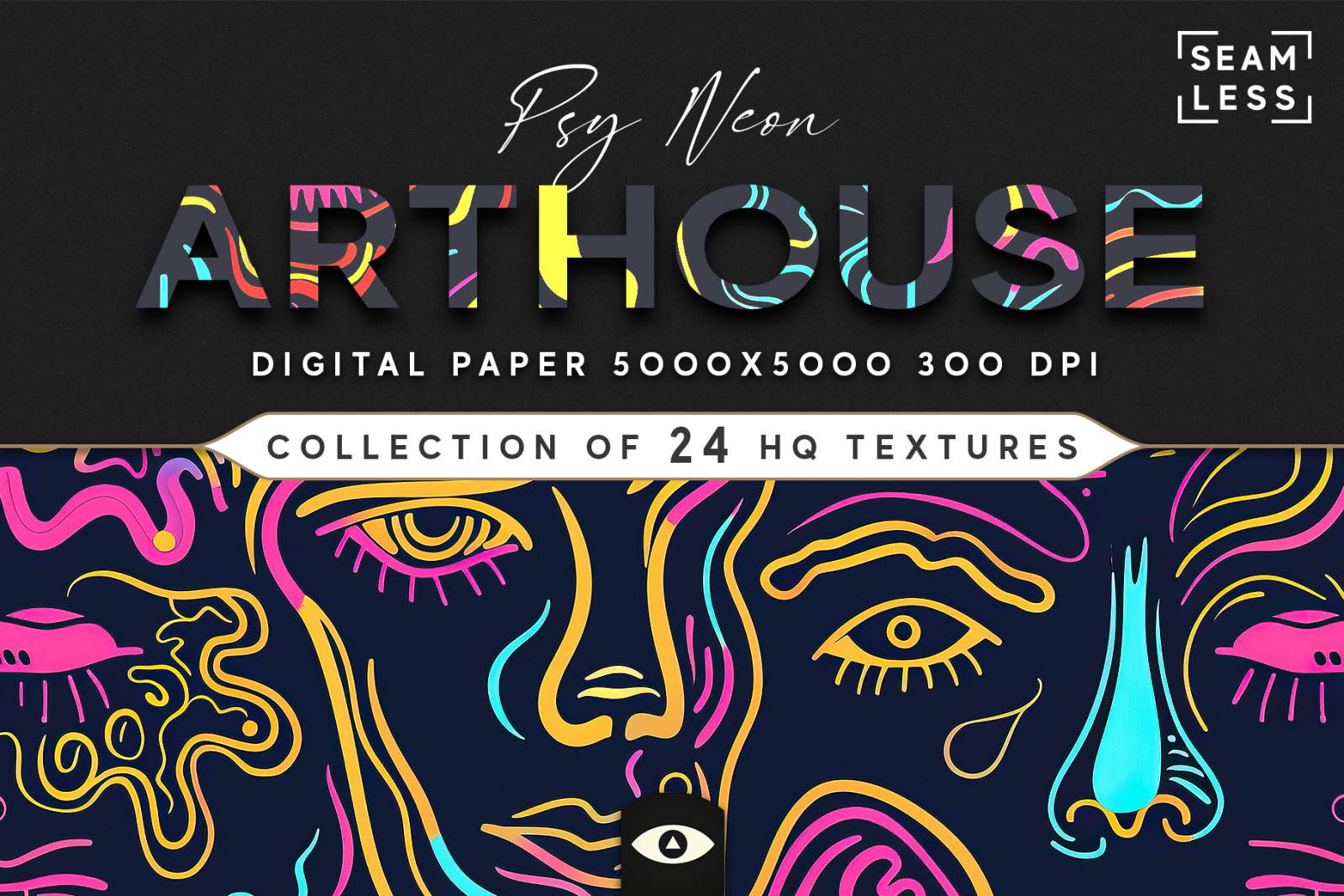 Psy Neon Arthouse Seamless Texture Pack