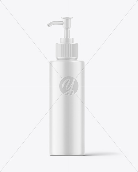 Matte Bottle with Pump Mockup