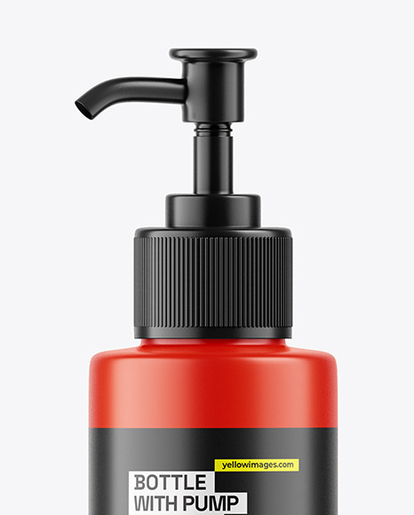 Matte Bottle with Pump Mockup