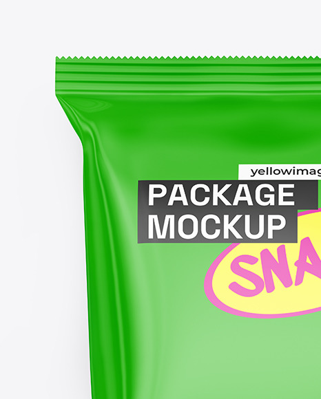 Glossy Snack Package Mockup