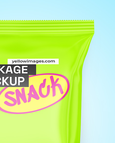 Glossy Snack Package Mockup