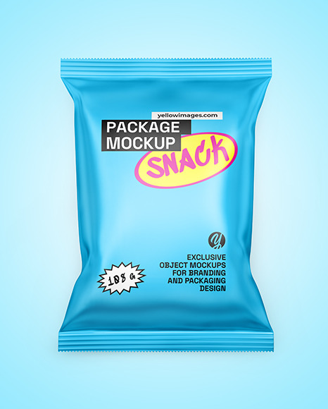 Matte Metallic Snack Package Mockup