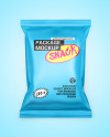 Matte Metallic Snack Package Mockup