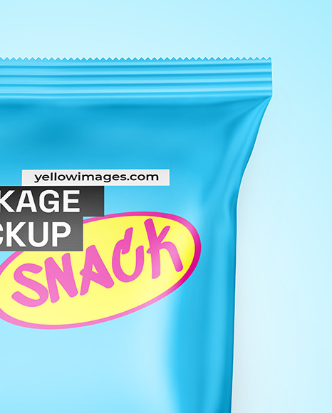 Matte Metallic Snack Package Mockup