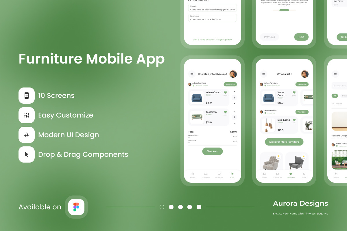 Aurora Designs - Furniture Mobile App Aurora Designs - Furniture Mobile App