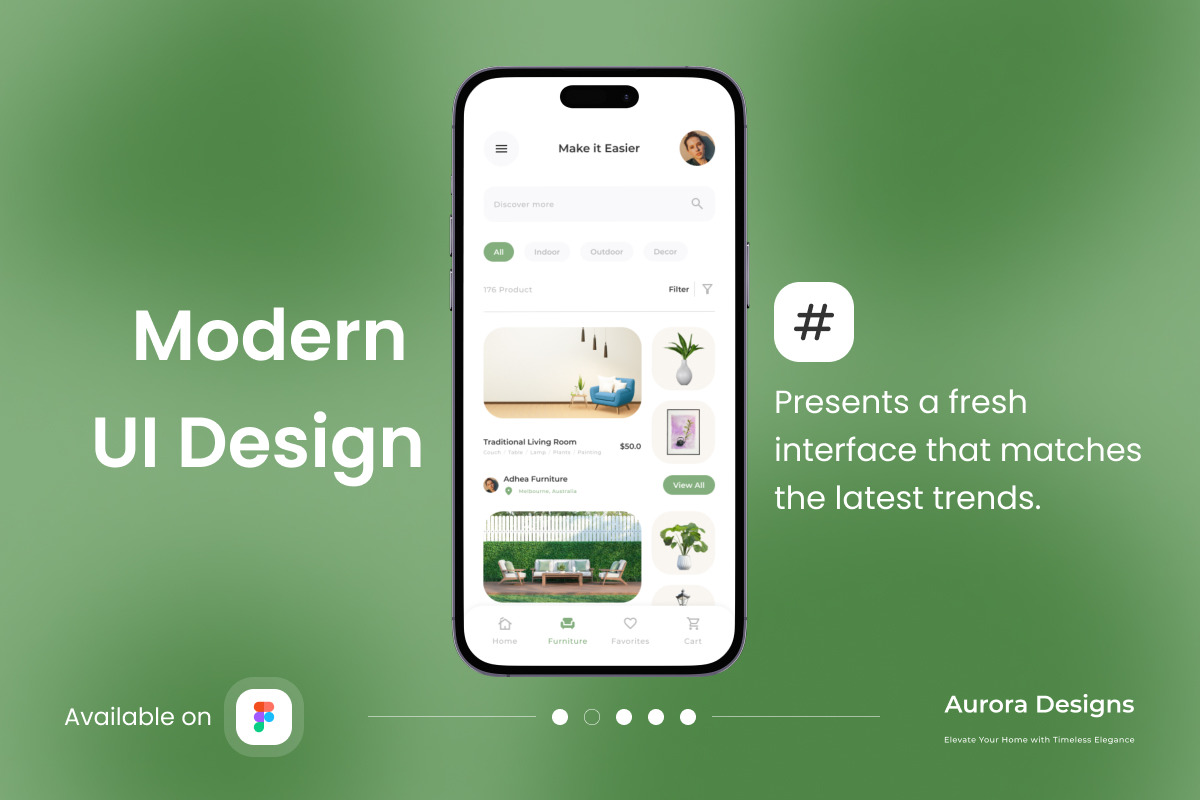 Aurora Designs - Furniture Mobile App Aurora Designs - Furniture Mobile App