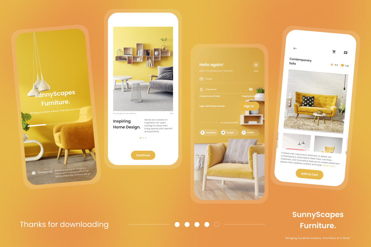 Sunny Scapes - Furniture Mobile App