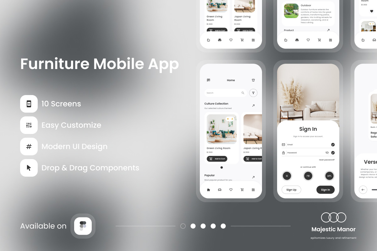Majestic Manor - Furniture Mobile App Majestic Manor - Furniture Mobile App