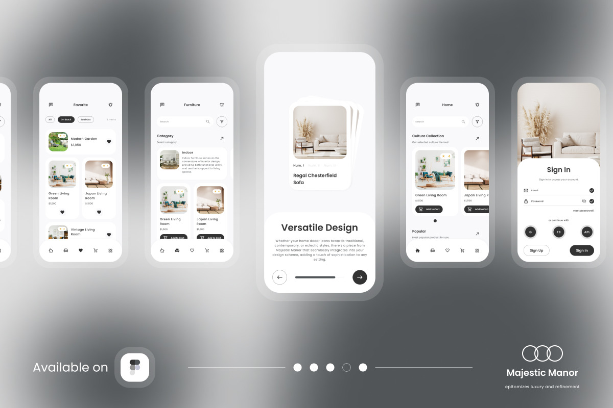 Majestic Manor - Furniture Mobile App Majestic Manor - Furniture Mobile App
