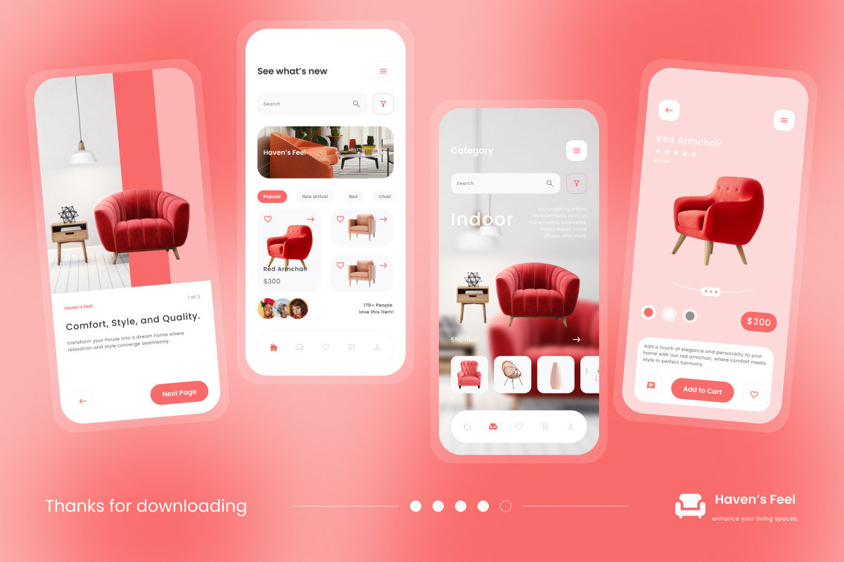 Havens Feel - Furniture Mobile App Havens Feel - Furniture Mobile App
