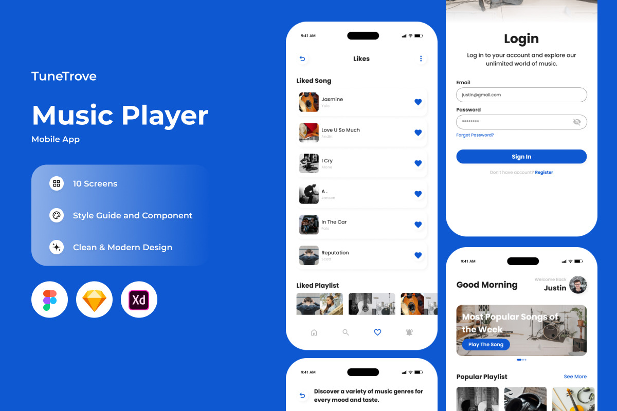 TuneTrove - Music Player Mobile App TuneTrove - Music Player Mobile App