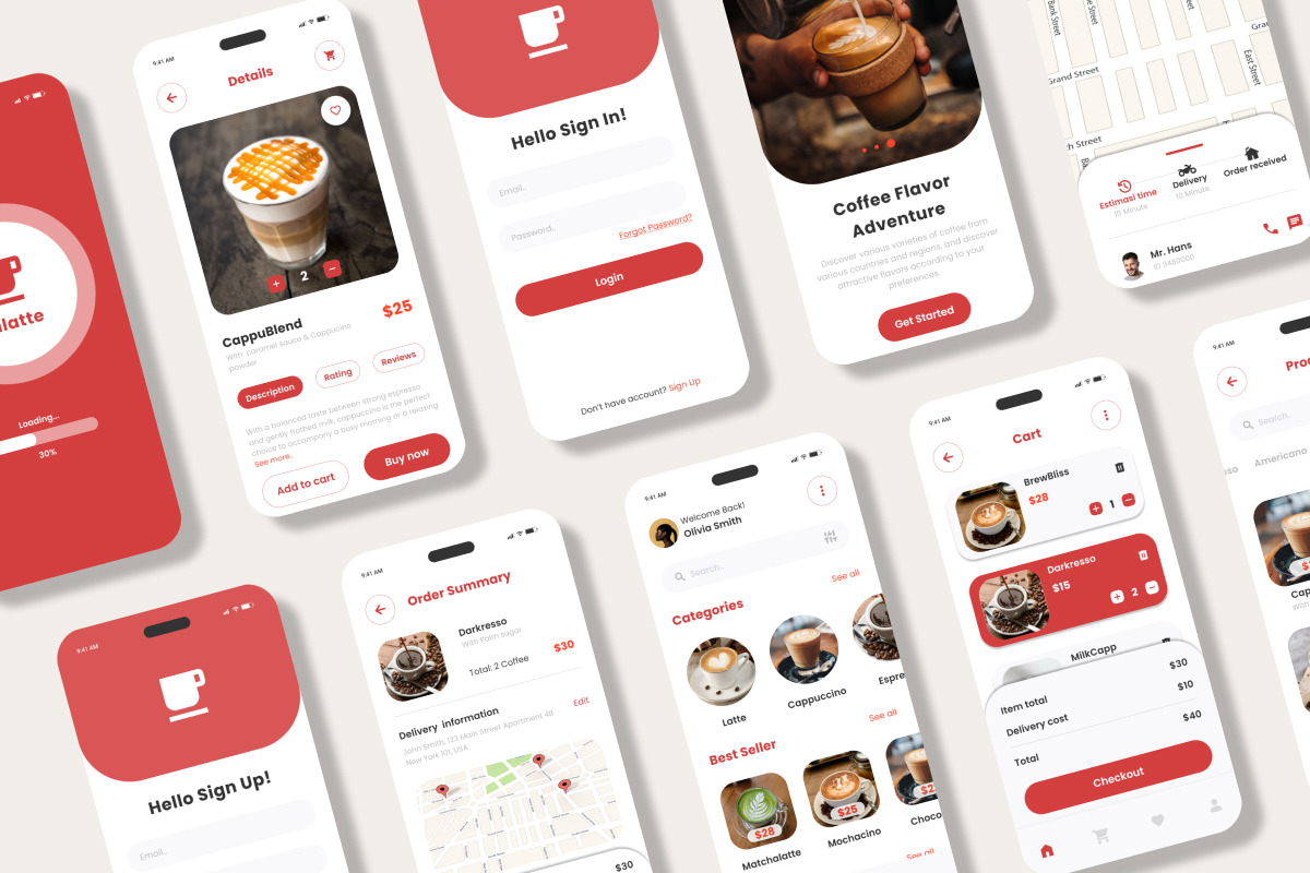Lalatte - Coffee Shop Mobile App Lalatte - Coffee Shop Mobile App