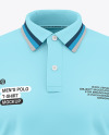 Long Sleeve Polo T-Shirt Mockup - Front View