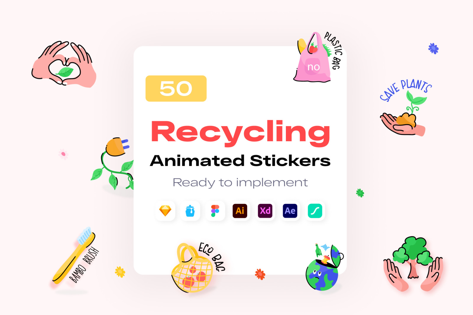 Recycling Animated Stickers