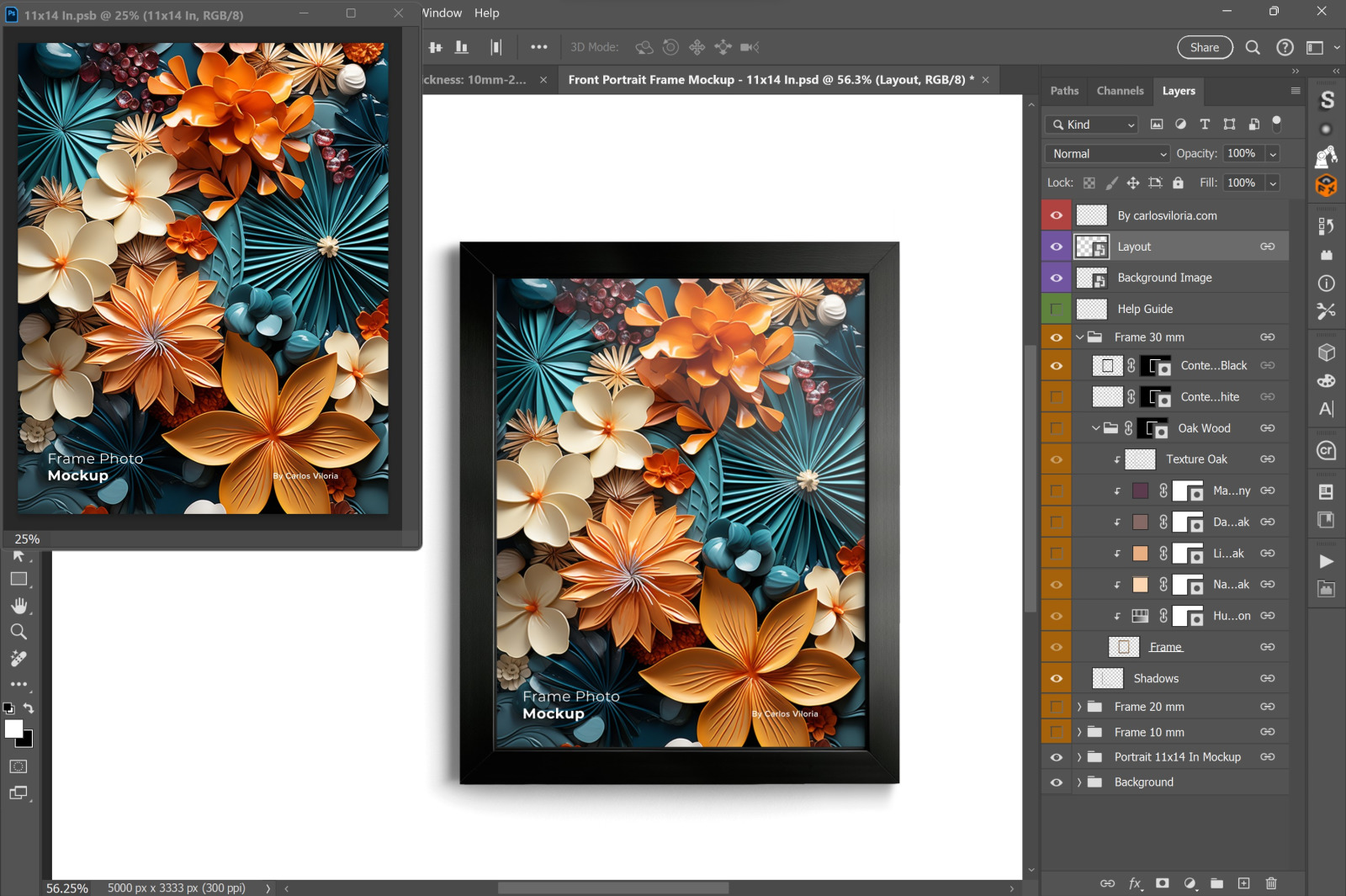 Front Portrait Frame Mockup – 11x14 In Front Portrait Frame Mockup – 11x14 In