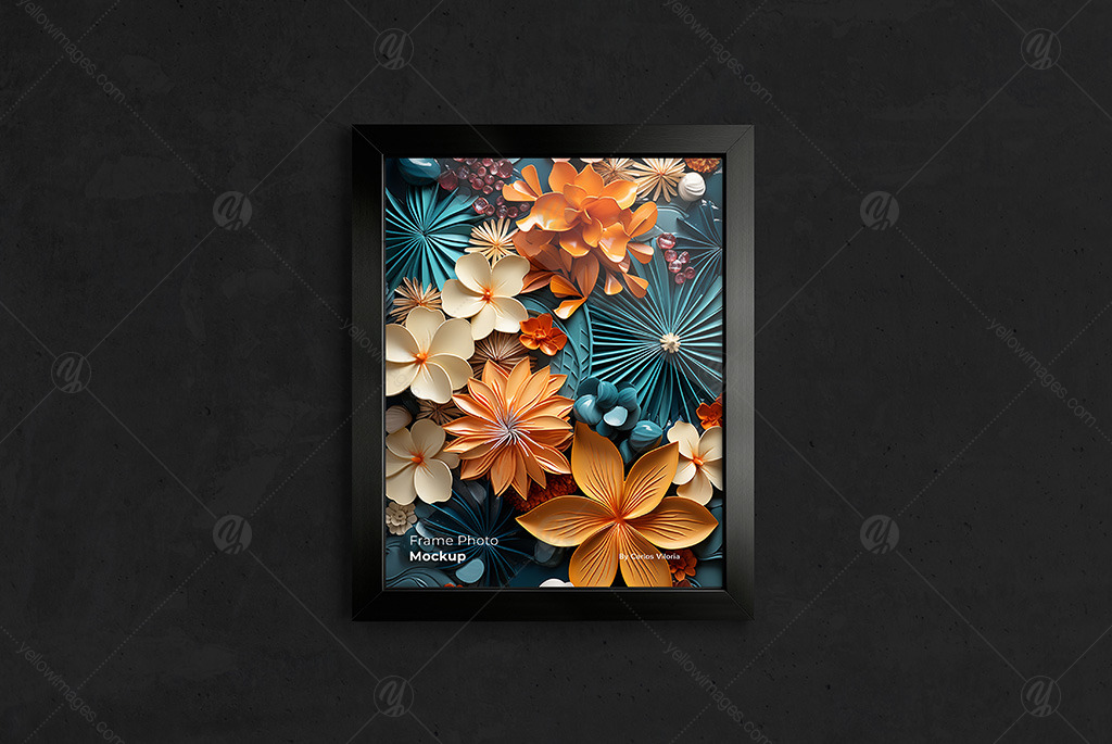 Front Portrait Frame Mockup – 11x14 In