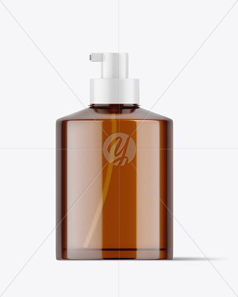 Amber Cosmetic Pump Bottle Mockup