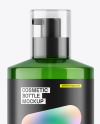 Green Cosmetic Pump Bottle Mockup