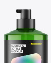 Green Cosmetic Pump Bottle Mockup