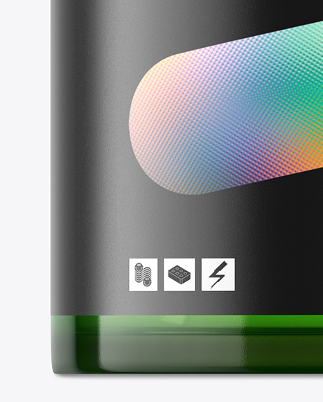 Green Cosmetic Pump Bottle Mockup
