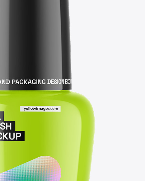 Glossy Nail Polish Bottle Mockup