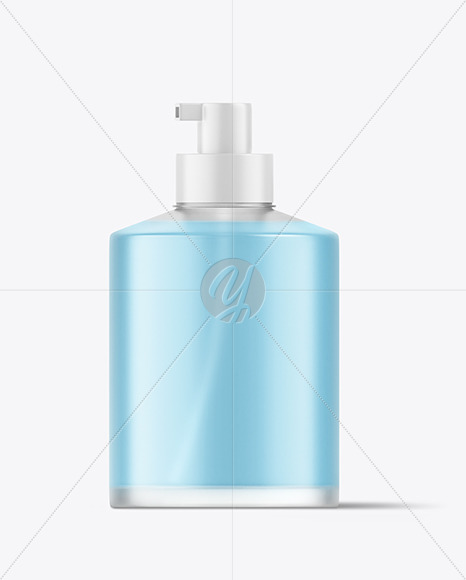 Frosted Cosmetic Pump Bottle Mockup