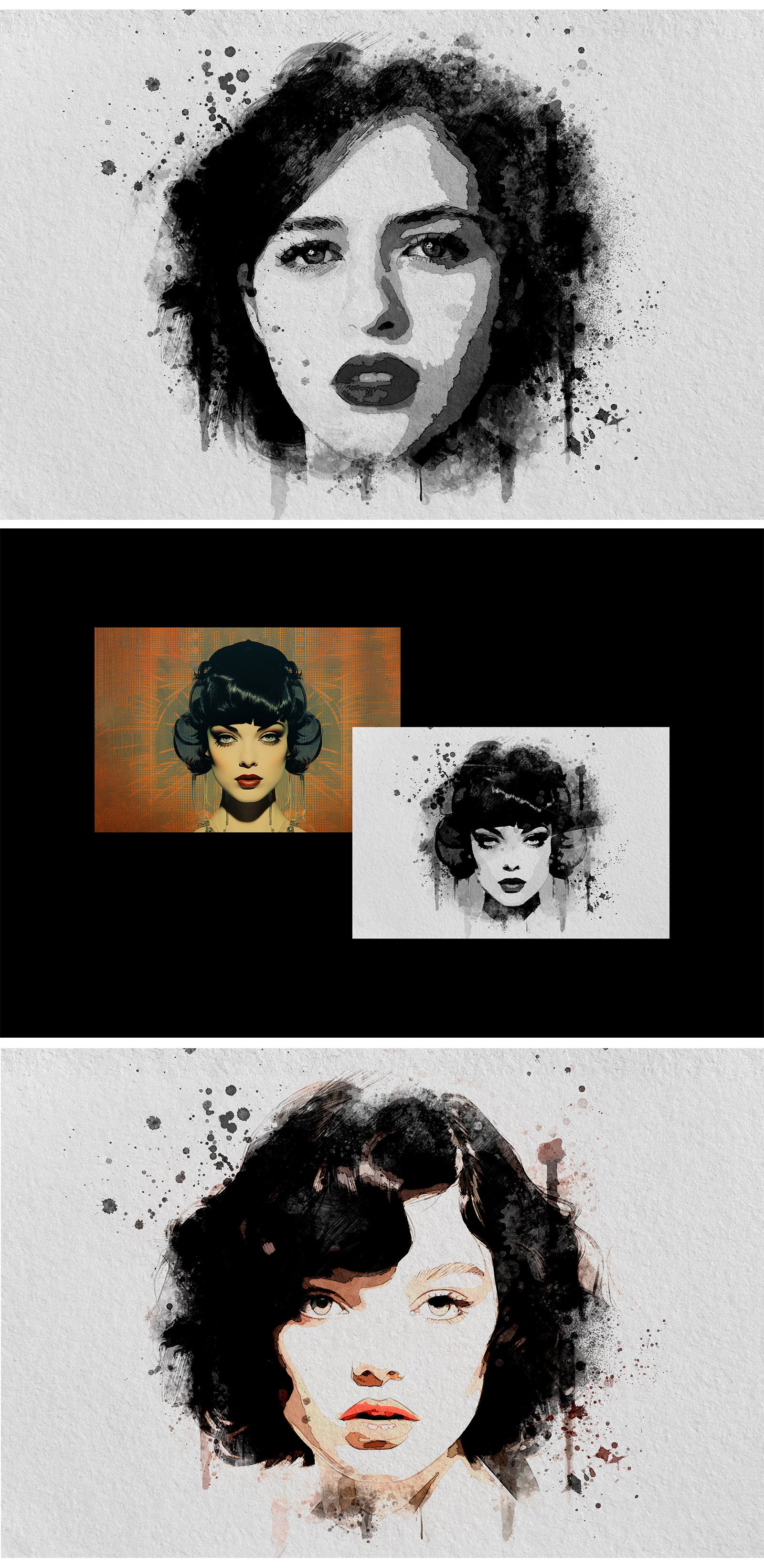 Ink Splashes Photo Effect Ink Splashes Photo Effect