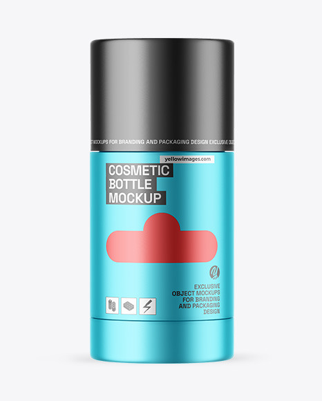 Matte Metallic Cosmetic Bottle Mockup