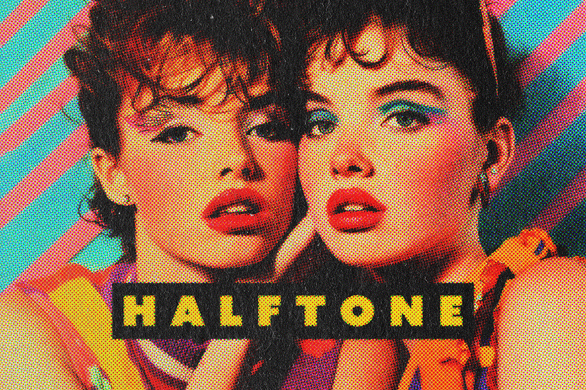 Pop Art Magazine Halftone Photo Effect