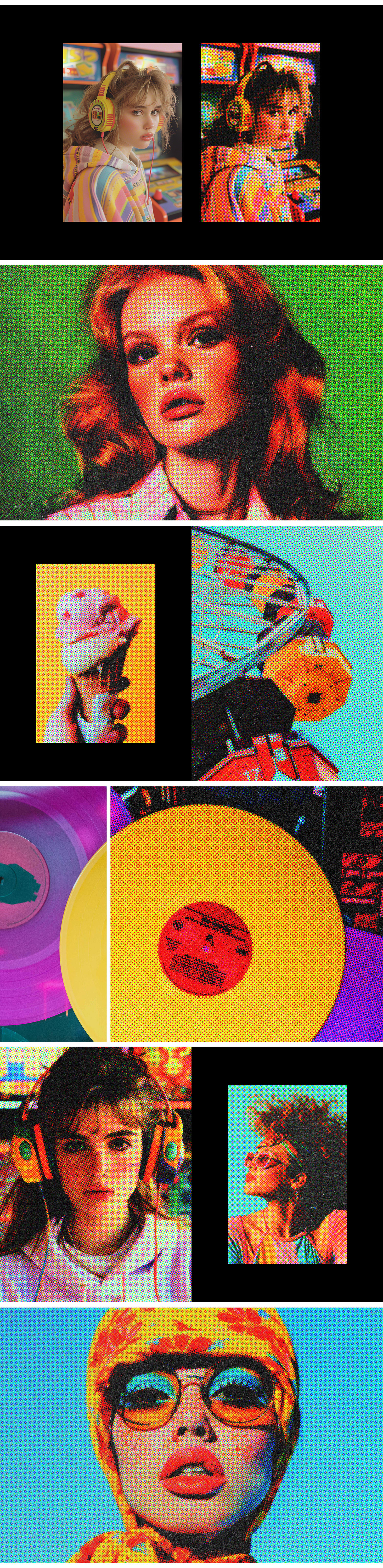 Pop Art Magazine Halftone Photo Effect Pop Art Magazine Halftone Photo Effect