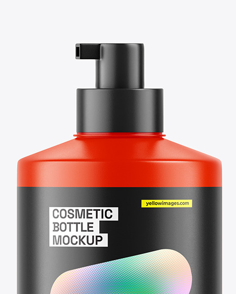 Matte Cosmetic Pump Bottle Mockup