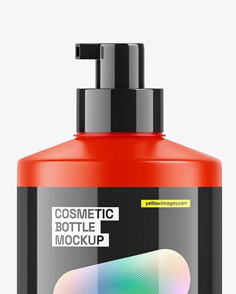 Matte Cosmetic Pump Bottle Mockup