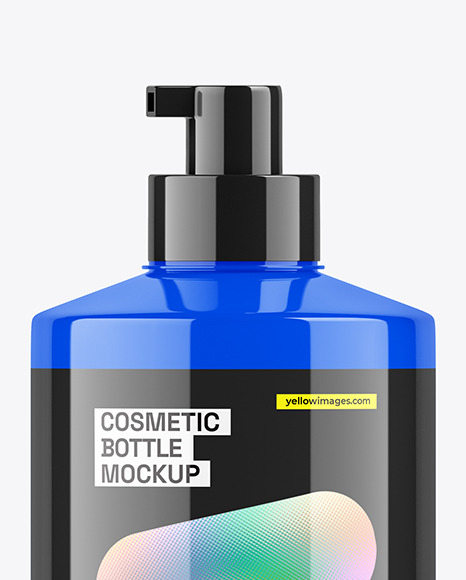 Glossy Cosmetic Pump Bottle Mockup