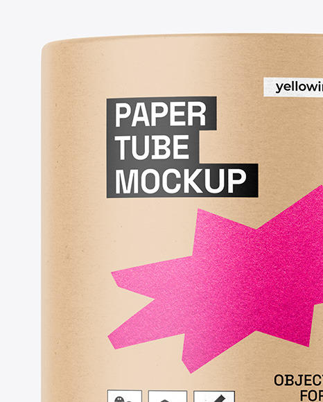 Kraft Paper Tube Mockup