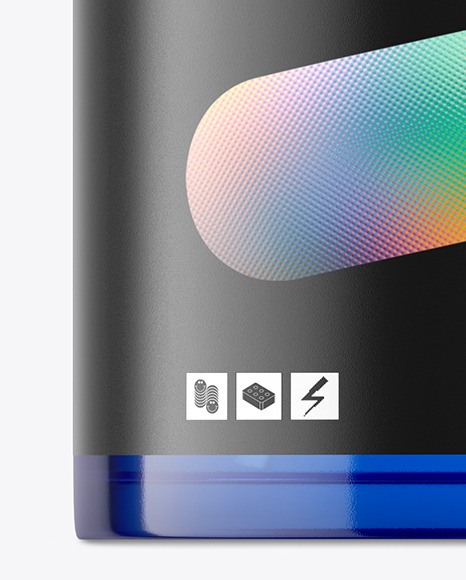 Blue Cosmetic Pump Bottle Mockup