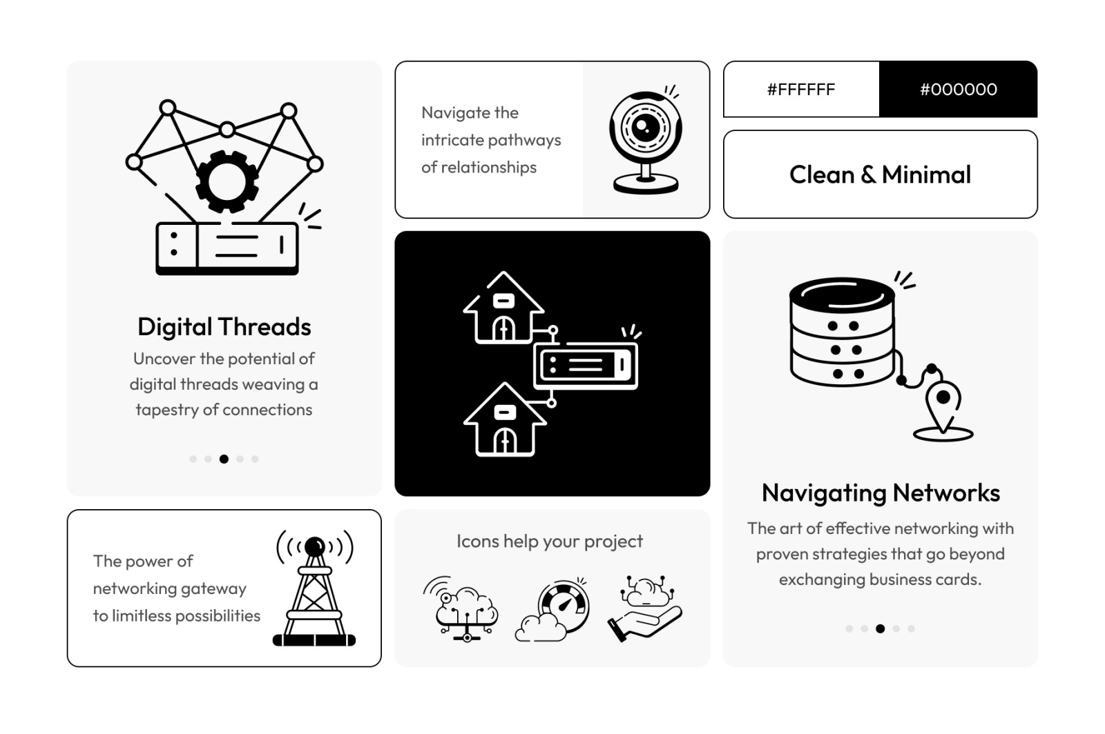 Animated Linear Networking Icons Animated Linear Networking Icons