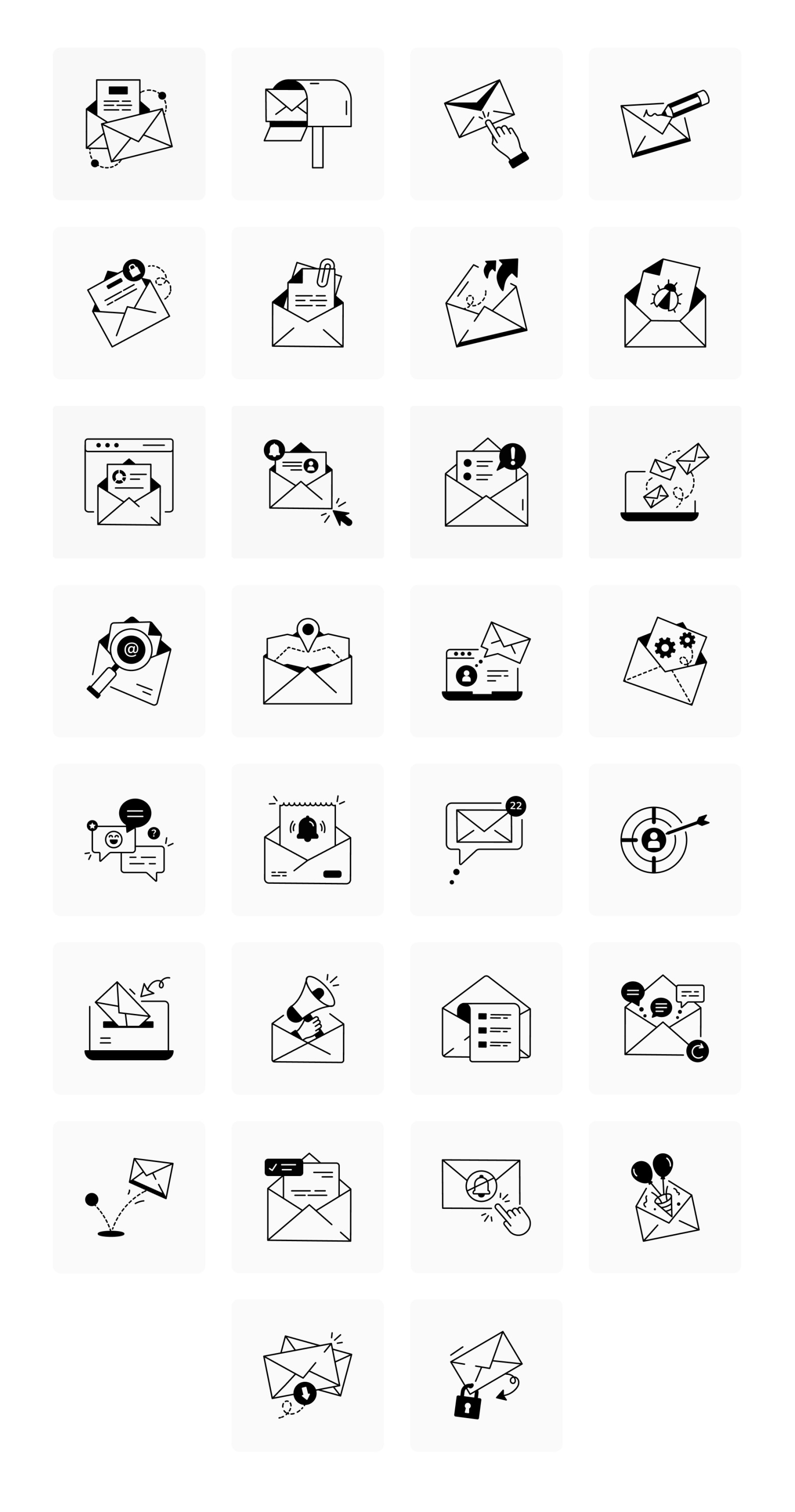 Animated Email Marketing Icons